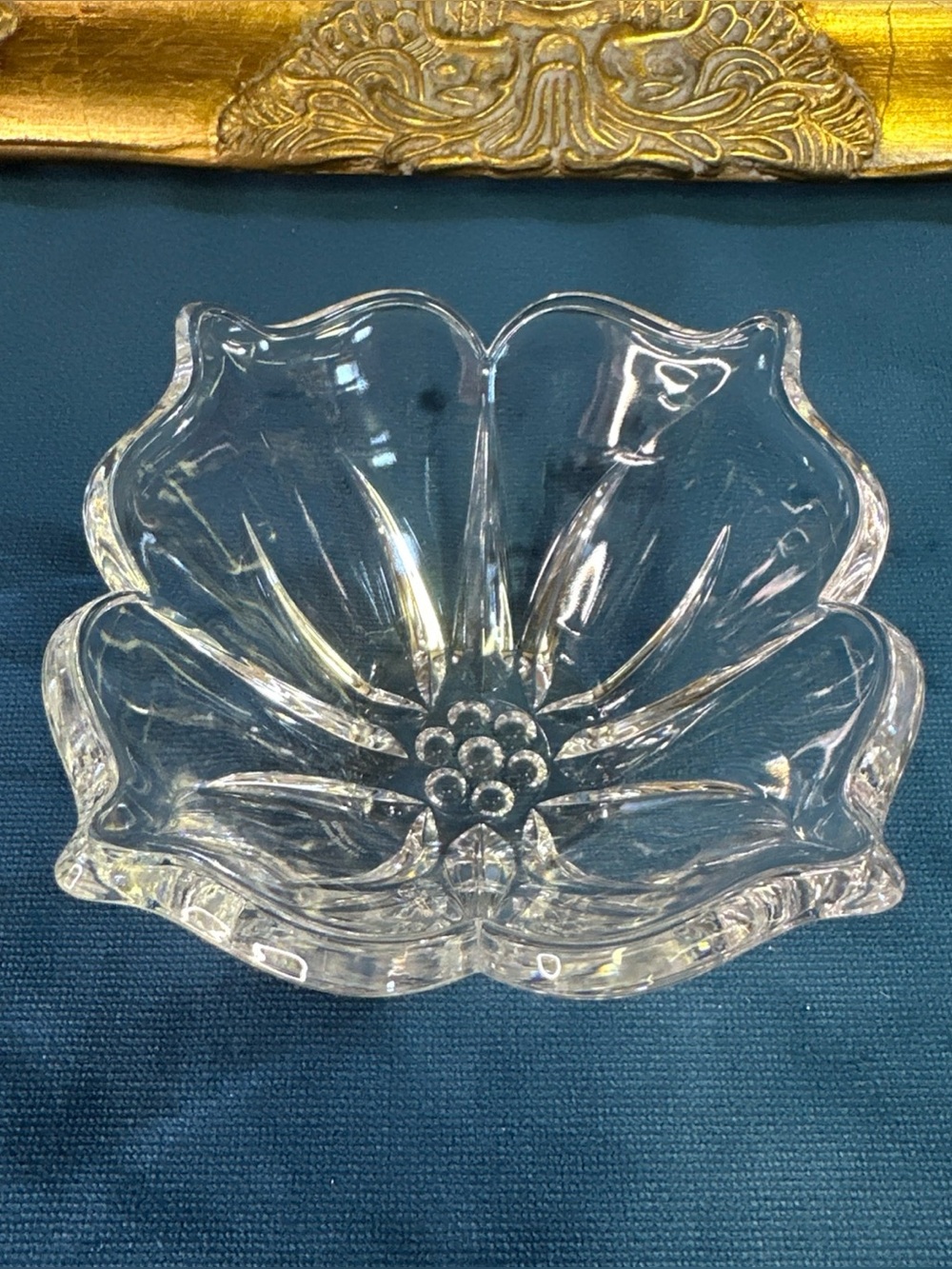 Marquis by Waterford Crystal Dogwood Flower Bowl Candy Dish 5”
